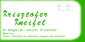 krisztofer kneifel business card